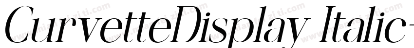 CurvetteDisplay Italic字体转换